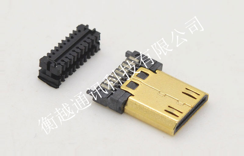 MINI HDMI 19P公头焊线式配线夹