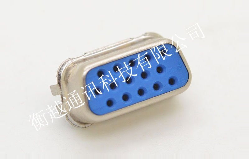 VGA 15P母头 夹板式蓝胶芯