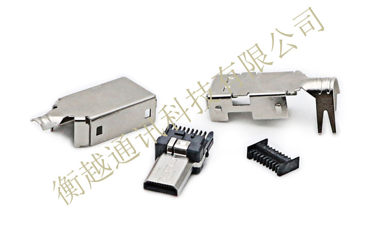 HDMI D Type 插头带马口铁配线夹