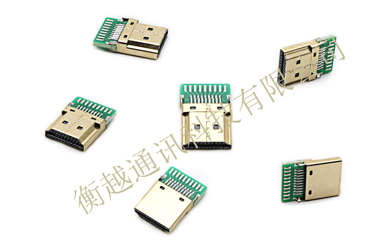HDMI 公头焊线式焊PCB板式